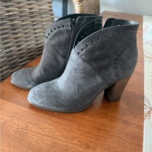 Vince Camuto Charcoal Suede Heeled Boots